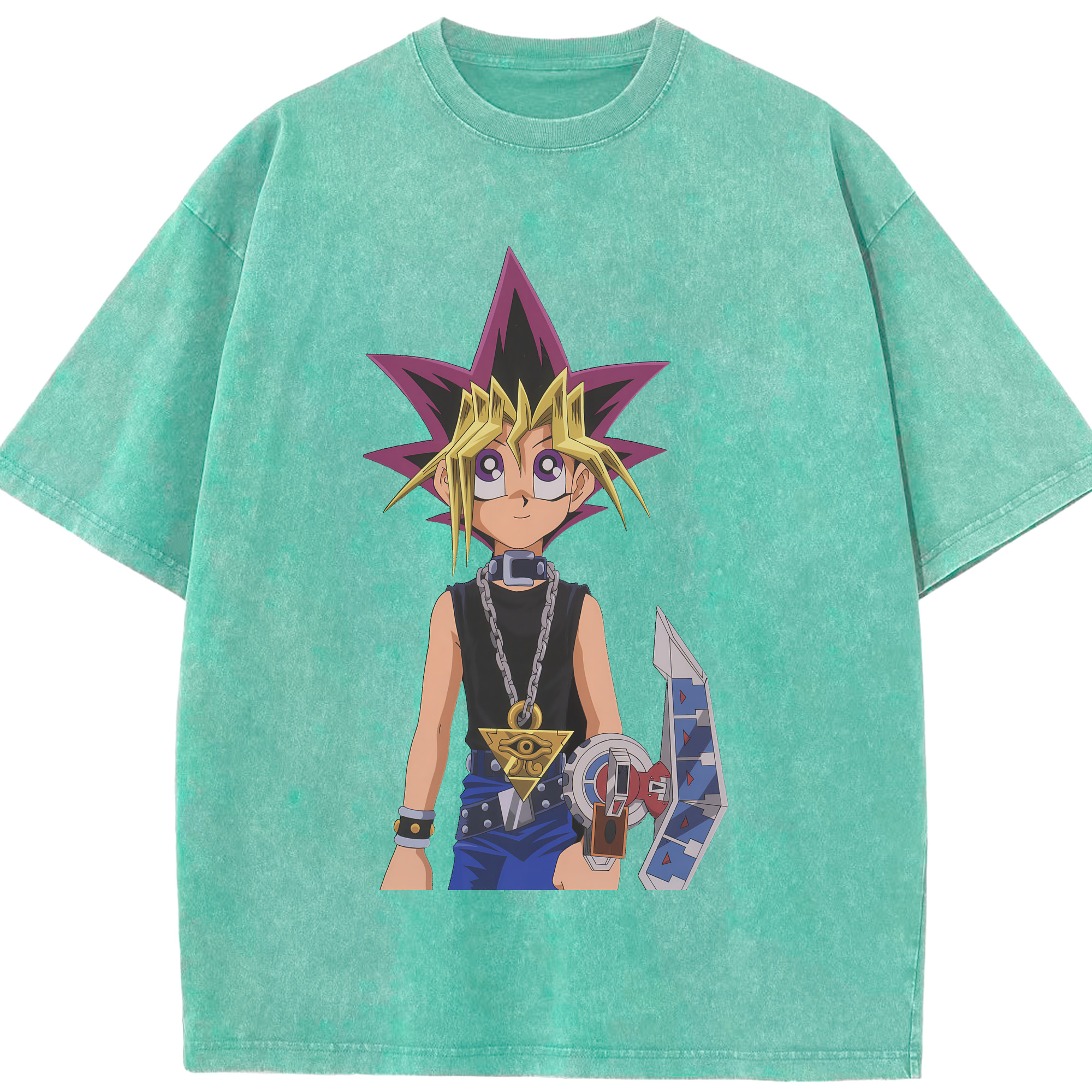 （画像用） 遊☆戯☆王 Yu-Gi-Oh! 綿100% ヴィンテージ風 半袖Tシャツ（フロントプリント）